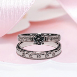 結婚指輪 マリッジリング ペアリング 指輪 モアサナイトリング 結婚 婚約 ペア セットリング シンプル 結婚指輪 2枚目の画像