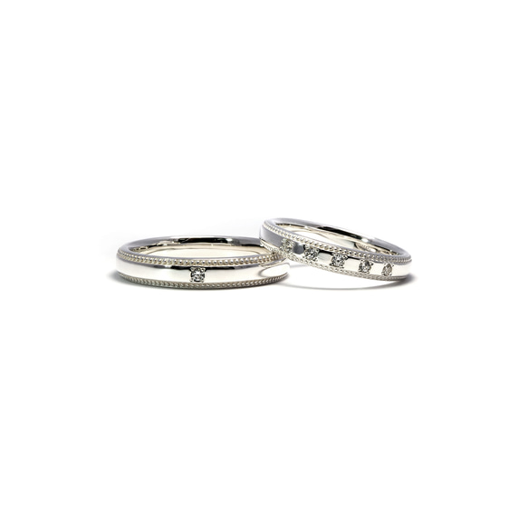 結婚指輪 マリッジリング ペアリング 指輪 モアサナイトリング 結婚 婚約 ペア セットリング シンプル 結婚指輪 8枚目の画像