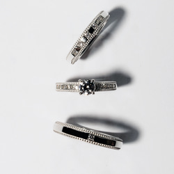 結婚指輪 マリッジリング ペアリング 指輪 モアサナイトリング 結婚 婚約 ペア セットリング シンプル 結婚指輪 3枚目の画像