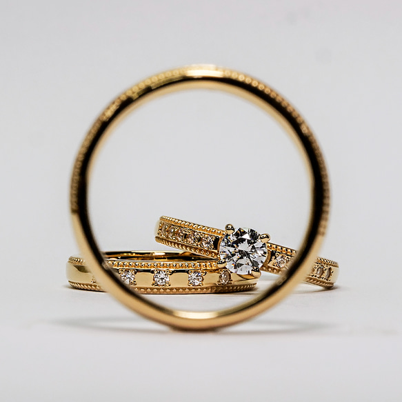 結婚指輪 マリッジリング ペアリング 指輪 モアサナイトリング 結婚 婚約 ペア セットリング シンプル 結婚指輪 5枚目の画像