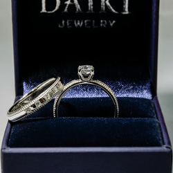 結婚指輪 マリッジリング ペアリング 指輪 モアサナイトリング 結婚 婚約 ペア セットリング シンプル 結婚指輪 4枚目の画像