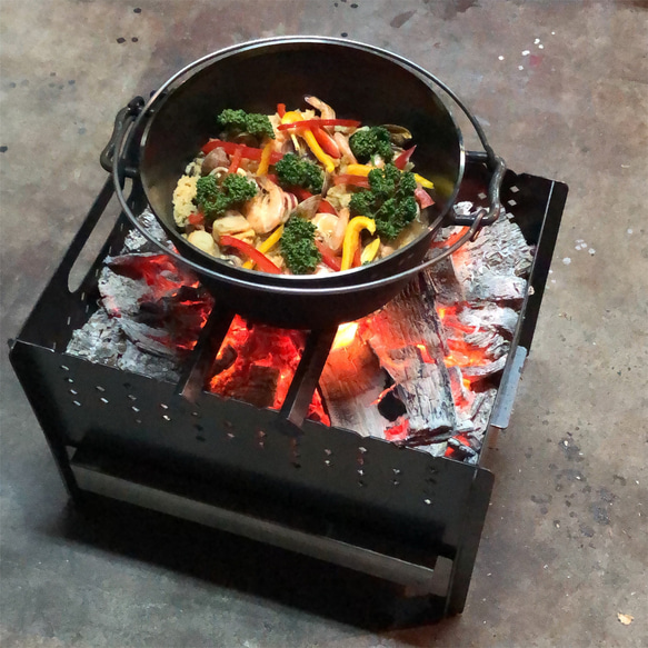 【tool-k】オーブン機能付き　焚き火台 4枚目の画像