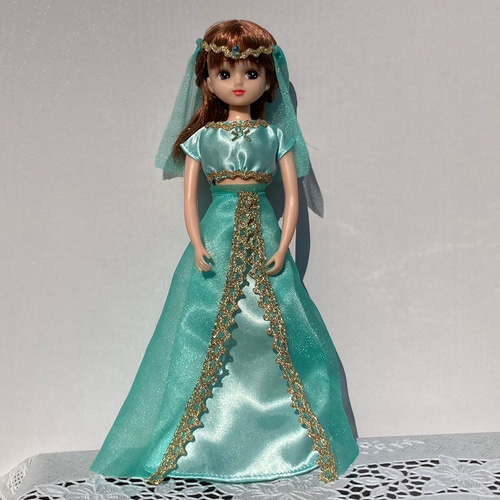 リカちゃん用きせかえ服 〜アラビアンドレス・エメラルド〜 おもちゃ