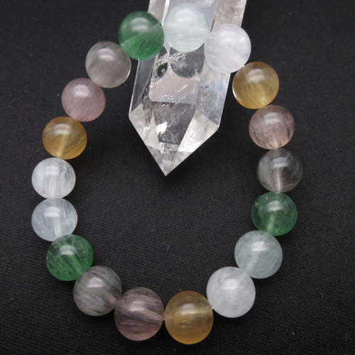 14kgf マルチカラーフローライト︎✦︎︎︎.ブレスレット⋆˙⟡ バイカラーフローライトのブレスレット【9.5mm】｜パワーストーンの