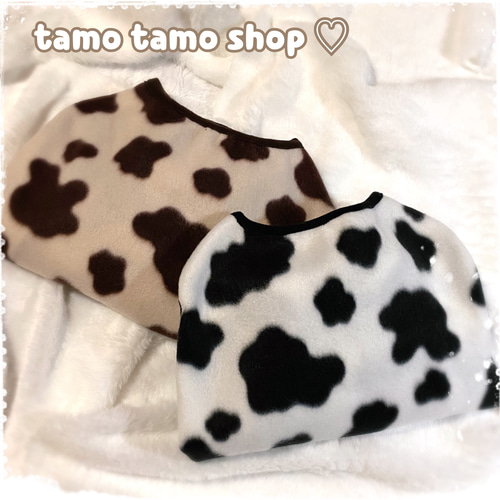 送料無料♡茶牛さんフリースタンク XXS〜 犬服 ドッグウェア 冬服 防寒 