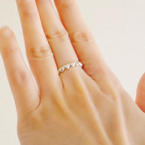 silver925 ♡ハートがたくさん♡ エタニティリング シアワセ silver925 ♡ハートがたくさん♡ エタニティリング シアワセ