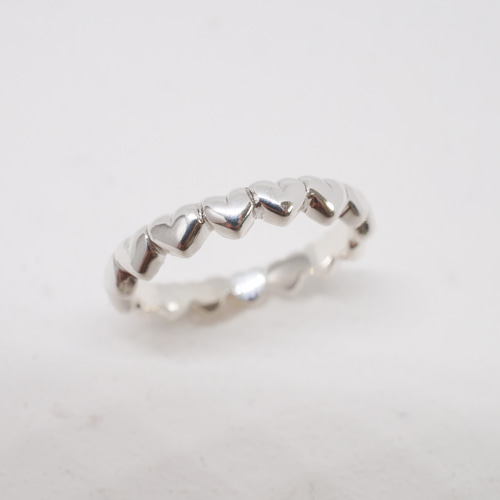 silver925 ♡ハートがたくさん♡ エタニティリング シアワセいっぱい