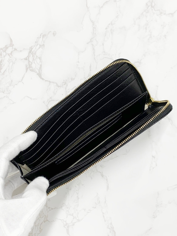 日本製　上質リザード　薄型　長財布　ロングウォレット　財布　トカゲ革　L型ファスナー　エキゾチックレザー 【育てる革シリーズ】 薄くて軽いL字長財布 24枚カード イタリアンレザーMARGOT オリーブグリーン　前ファスナー無 BCD1599652291(12155円)