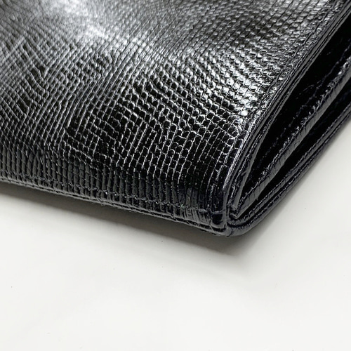 日本製 上質リザード 薄型 長財布 ロングウォレット 財布 トカゲ革 L型