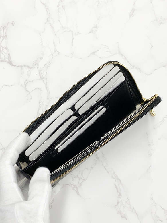 日本製　上質リザード　薄型　長財布　ロングウォレット　財布　トカゲ革　L型ファスナー　エキゾチックレザー 【育てる革シリーズ】 薄くて軽いL字長財布 24枚カード イタリアンレザーMARGOT オリーブグリーン　前ファスナー無 BCD1599652291(12155円)