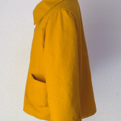 １２０㎝子ども服　ジャケット馬布（日本製）からし色 7枚目の画像