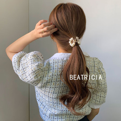 【在庫処分 数限定セール￥399】韓国ファッション　パールヘアクリップ 　ヘアアクセサリー　-7003 5枚目の画像