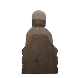 テーマ作品「癒し」(なで仏：14cm nd5205）仏像 円空仏 摸刻 木彫 6枚目の画像
