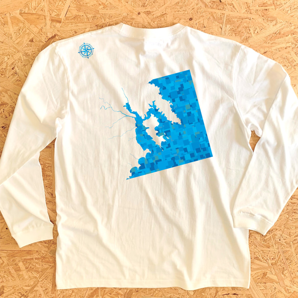 地図Tシャツ（長袖）：気仙沼ブルー 8枚目の画像