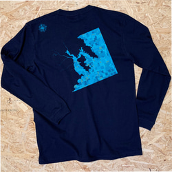 地図Tシャツ（長袖）：気仙沼ブルー 6枚目の画像