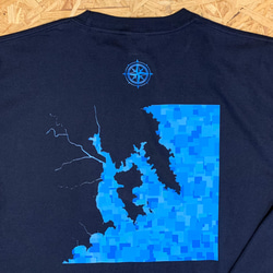 地図Tシャツ（長袖）：気仙沼ブルー 10枚目の画像