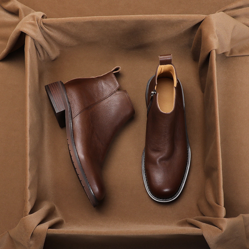 冬に使い勝手のいいチェルシーブーツ チェルシーブーツ 履き心地 カジュアル 秋靴 冬靴 シューズ ショートブーツ 本革