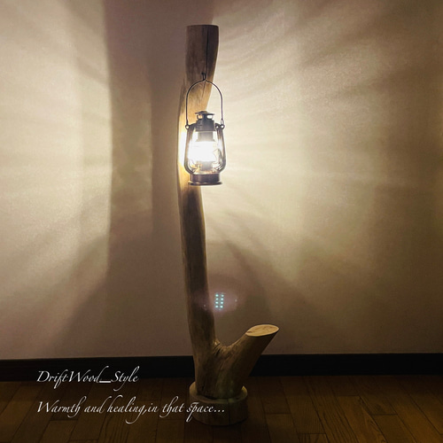 曲線を描く天然流木のランプスタンド 置物 北欧 照明 ランタン N4 8a6cf158ff8cdc383e6cdd95882419