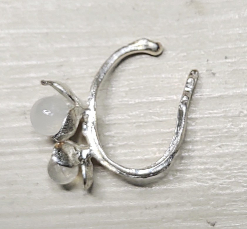 ツルウメモドキ2輪＊925イヤーカフ