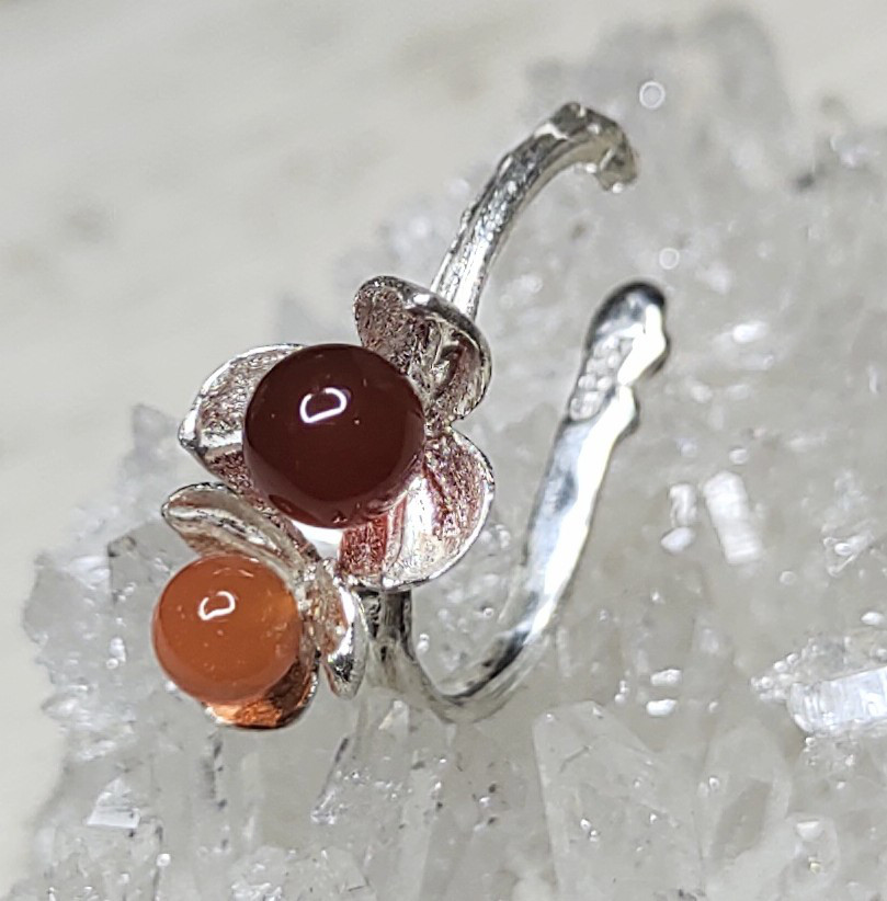 ツルウメモドキ2輪＊925イヤーカフ