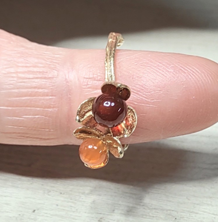 ツルウメモドキ2輪＊925イヤーカフ