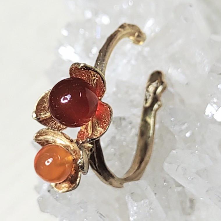 ツルウメモドキ2輪＊925イヤーカフ