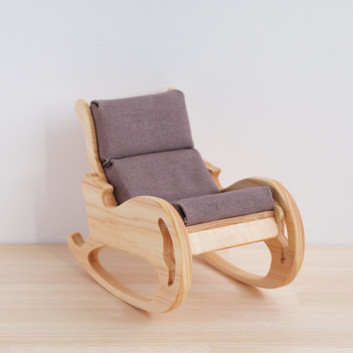 ミニチュア家具》猫シルエット ロッキングチェア ミニチュア 家具