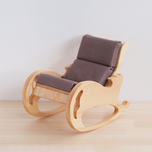 ミニチュア家具》猫シルエット ロッキングチェア ミニチュア 家具