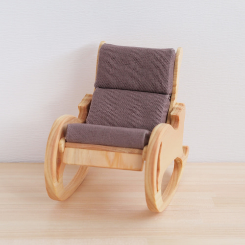 ミニチュア家具》猫シルエット ロッキングチェア ミニチュア 家具