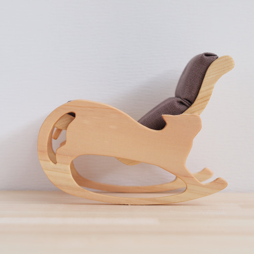 ビンテージファニチャー！木製 ネコのデザイン ゆらゆら ロッキンチェアー CAT ビンテージファニチャー！木製 ネコのデザイン ゆらゆら