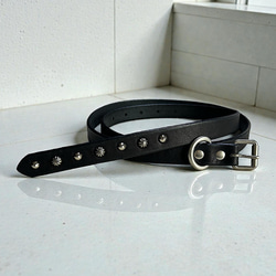 ナローベルト スタッズベルト ロングベルト 栃木レザーベルト 本革