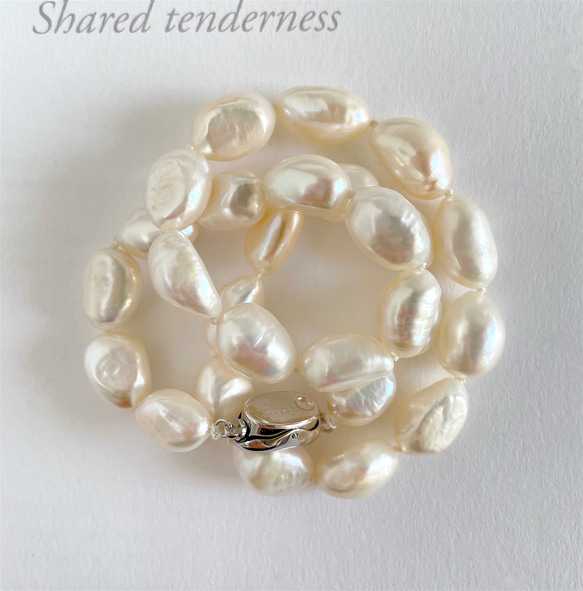 棗形大巴洛克珍珠項圈 (1.2~1.5mmx~1.0mm) 第8張的照片