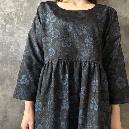 着物リメイクワンピース〜秋でも心地良い涼しい上質大島紬素材〜kimono 