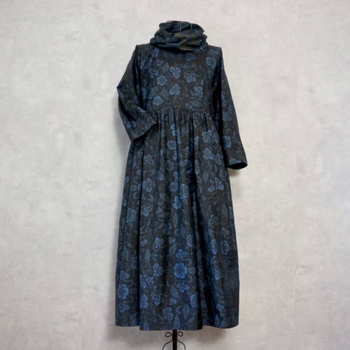 着物リメイクワンピース〜秋でも心地良い涼しい上質大島紬素材〜kimono 