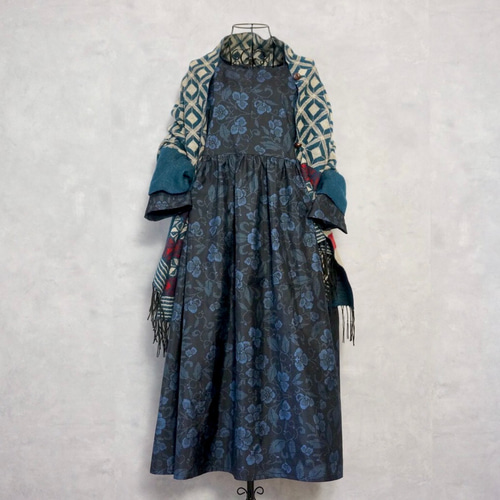 着物リメイクワンピース〜秋でも心地良い涼しい上質大島紬素材〜kimono 
