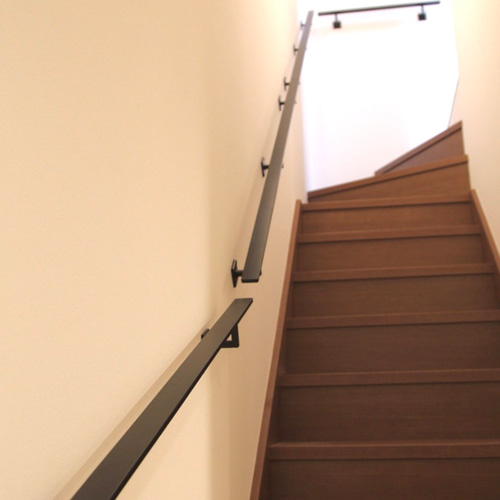 アイアン手摺 階段手摺 手すり フラットバータイプ 塗装有り アイアン