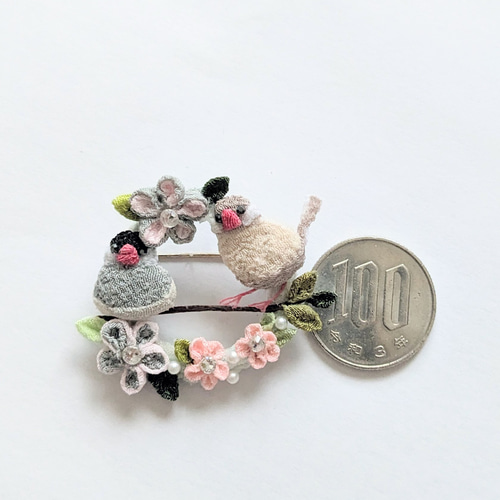 172 ブローチシリーズ鳥さん　ハンドメイドアクセサリー　フリーリング 172 ブローチシリーズ鳥さん ハンドメイドアクセサリー フリーリング