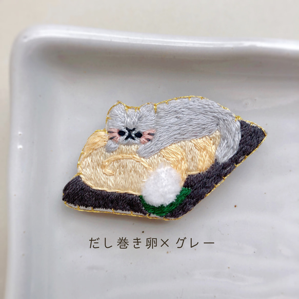 猫の居酒屋さん刺繍ブローチ 5枚目の画像