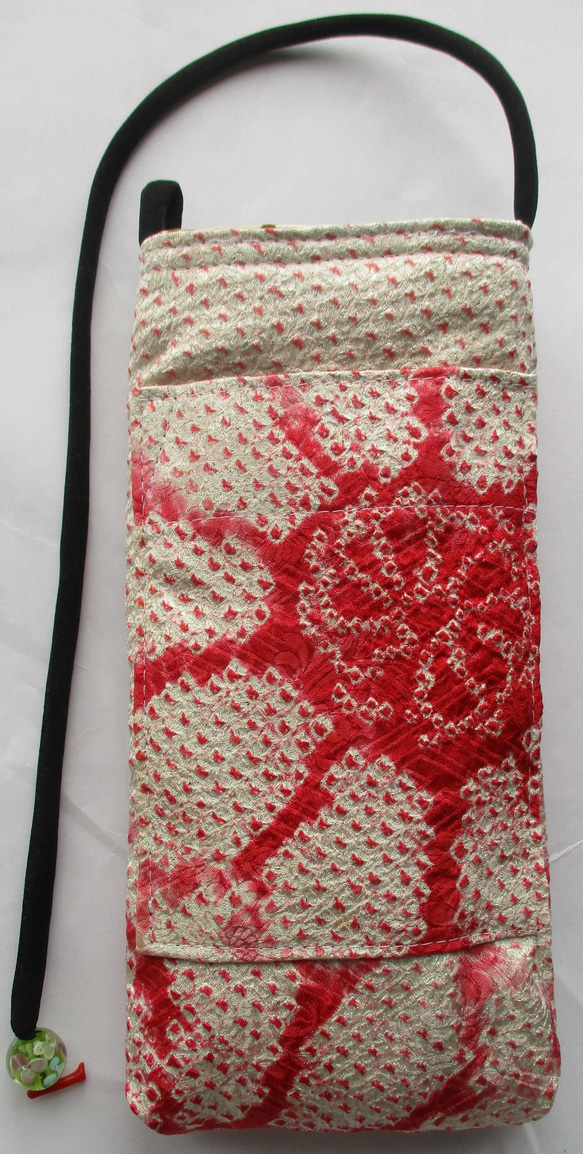 ７４０６　花柄の振袖で作ったスマホポーチ#送料無料 10枚目の画像