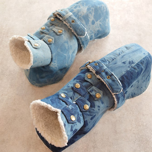 送料込】イタグレ服 ブリーチデニムのポンチョコート IS・IM・IL