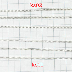 鏈條1m Kihei★ks02/白銀★寬度約1.5mm Kihei Chain 配件鏈條 第2張的照片