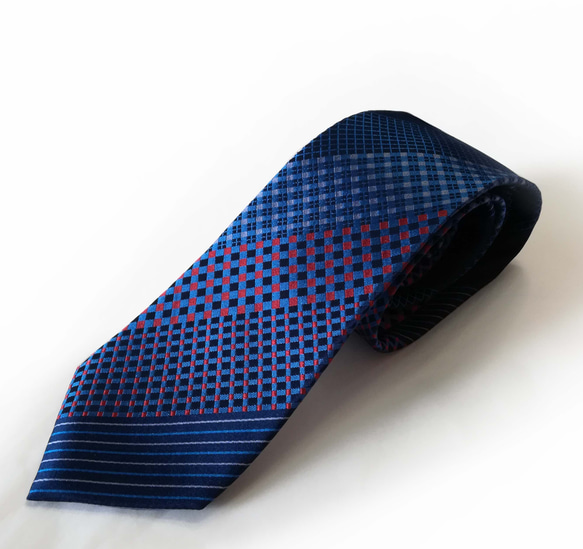 プラッドとストライプのネクタイ- Plaid and stripes Necktie 1枚目の画像