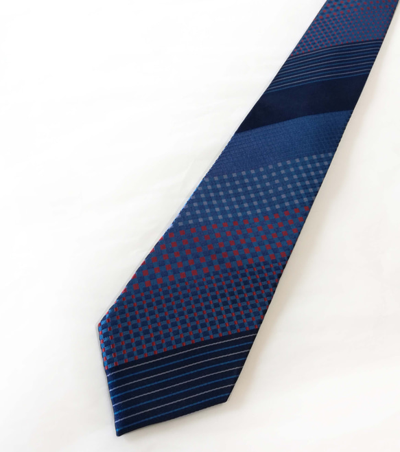 プラッドとストライプのネクタイ- Plaid and stripes Necktie 6枚目の画像
