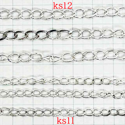 鏈條1m Kihei★ks11/白銀★寬度約3.5mm Kihei Chain 配件鏈條 第2張的照片