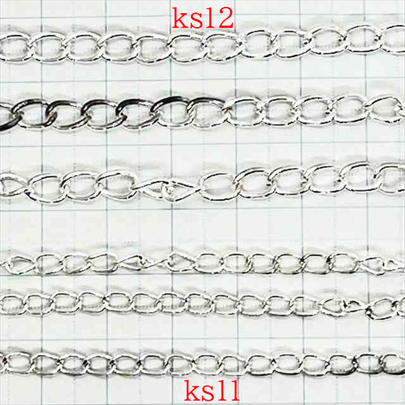 鏈條1m Kihei★ks12/白銀★寬度約5.0mm Kihei Chain 配件鏈條 第2張的照片