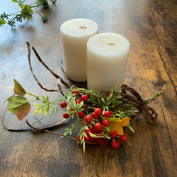 クリスマス　オーナメント　ミニスワッグ　アーティフィシャルフラワー　造花　リース　ツリー　飾り　プレゼントに添えて 2枚目の画像