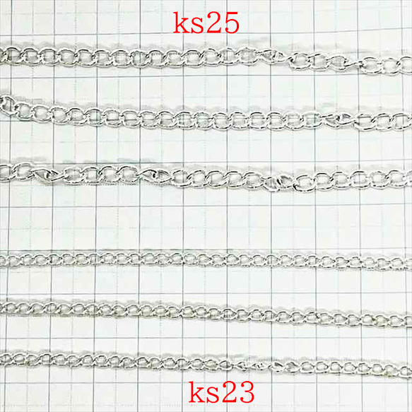 鏈條1m Kihei★ks23/白銀★寬度約3.0mm Kihei Chain 配件鏈條 第2張的照片