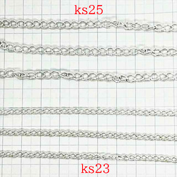 鏈條1m Kihei★ks25/白銀★寬度約4.2mm Kihei Chain 配件鏈條 第2張的照片