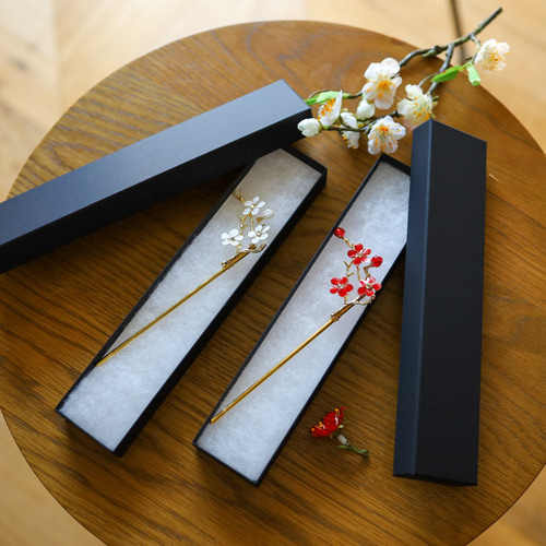 梅のかんざし【2月誕生月花】 かんざし ちくわハンドメイド 通販 梅のかんざし【2月誕生月花】 かんざし ちくわハンドメイド 通販