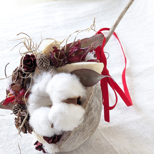 ブッダナッツの飾り◯ブラウンコットン ブッダナッツの飾り◯ブラウンコットン